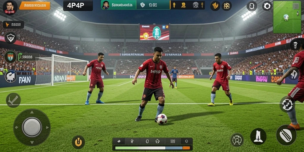 Tangkapan layar gameplay 4P4P yang seru dan mendebarkan.