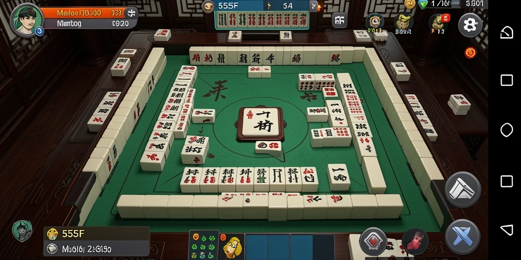 Tampilan gameplay Mahjong yang menarik dan penuh warna dari 555F.