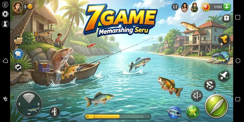 Tampilan gameplay Fishing yang mendebarkan dalam 7GAME.