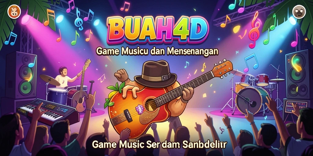 Tampilan seru gameplay BUAH4D yang penuh warna dan interaksi musik.