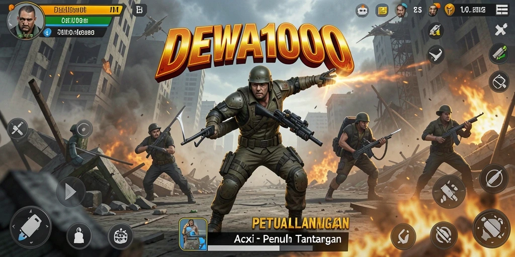 Tangkapan layar gameplay DEWA1000 yang mendebarkan dan penuh aksi.