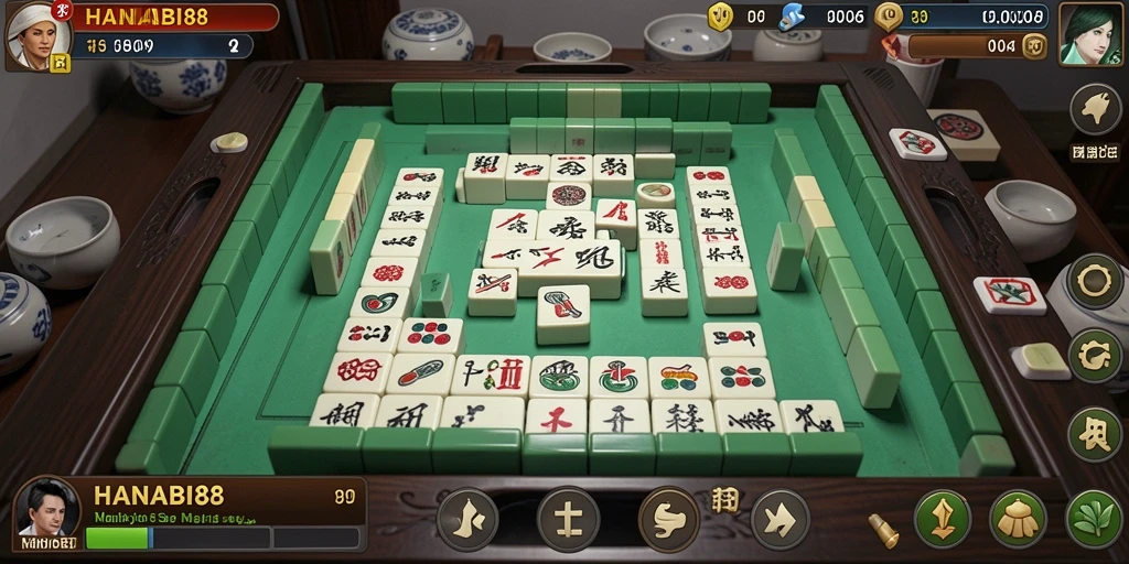 Tampilan gameplay menarik dari HANABI88 yang menyuguhkan Mahjong terbaik.