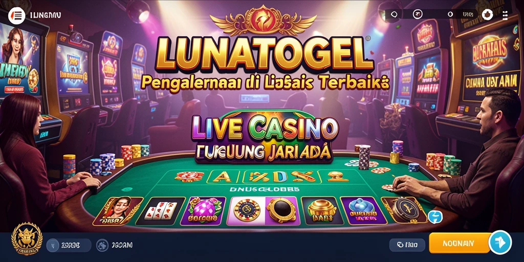 Tampilan gameplay Live Casino yang menarik di LUNATOGEL.