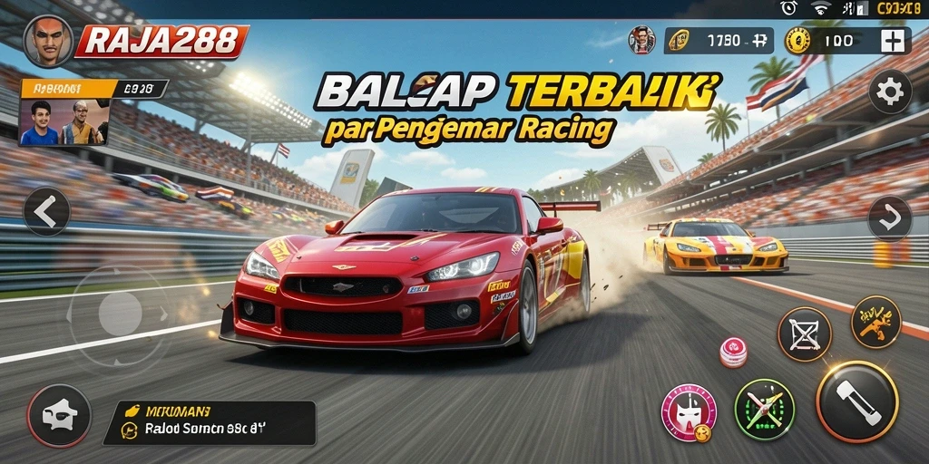 Tampilan menarik dari gameplay balapan RAJA288 yang seru