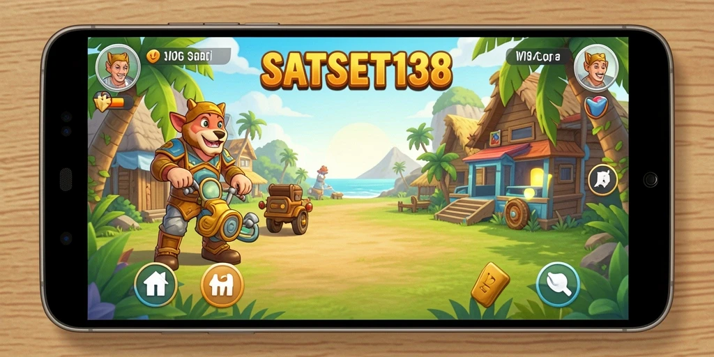Screenshot gameplay SATSET138 menampilkan berbagai level menarik dan penuh warna.